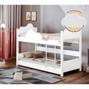 Ver imagem 2 de Beliche Solteiro Montessoriana Erika Branca - Incluso Luminária Led