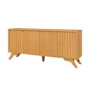 Ver imagem 1 de Balcão Buffet 180cm com 4 Portas Ripadas 100% MDF Dalla Costa Cor:Carvalho Rosé