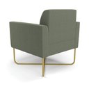 Ver imagem 6 de Poltrona Sala Base X Industrial Dourado Marisa Bouclê Pistache D03 - D’Rossi