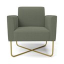 Ver imagem 4 de Poltrona Sala Base X Industrial Dourado Marisa Bouclê Pistache D03 - D’Rossi