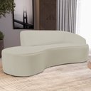 Ver imagem 2 de Sofá 4 Lugares Curvo Sala de Estar Living Firenze Direito D02 Corano Bege 280 cm C-26 - Lyam