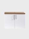 Ver imagem 4 de Gabinete para Banheiro 80cm MDF Freijo com Branco Paris - On Móveis