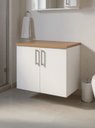 Ver imagem 1 de Gabinete para Banheiro 80cm MDF Freijo com Branco Paris - On Móveis
