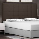 Ver imagem 2 de Cabeceira Estofada Cama Box Casal King Size Verona 195cm Suede Café - Desk Design