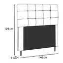 Ver imagem 3 de Cabeceira Casal Cama Box 140x129 cm Helen Suede Preto Sbl
