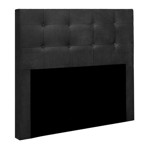Cabeceira Casal Cama Box 140x129 cm Helen Suede Preto Sbl