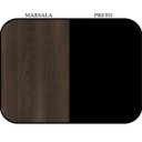 Ver imagem 4 de Mesa Presidente com Armário Pedestal - 1,82x1,80m - Workstart - Nogal Sevilha/Preto - 23483