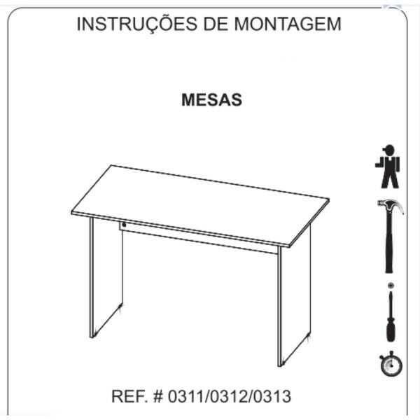 Mesa Escritório 1,70x0,70M - 2 Gavetas - Workstart - Nogal Sevilha/Preto - 21475 - 7