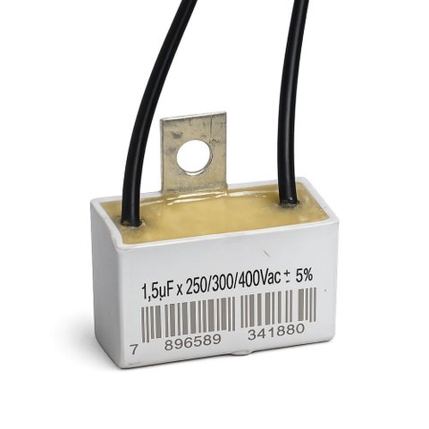 Capacitor 2 Fios Quadrado 1,5 Uf X 250/300/400v Chapa Trio