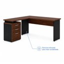 Ver imagem 6 de Mesa Escritório em L com Gaveteiro 1,50x1,50m - Workstart - Marsala/Preto - 23480