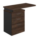 Ver imagem 5 de Mesa Escritório em L com Gaveteiro 1,50x1,50M - Workstart - Marsala/Preto - 23480