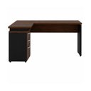 Ver imagem 2 de Mesa Escritório em L com Gaveteiro 1,50x1,50m - Workstart - Marsala/Preto - 23480
