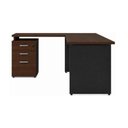 Ver imagem 4 de Mesa Escritório em L com Gaveteiro 1,50x1,50m - Workstart - Marsala/Preto - 23480