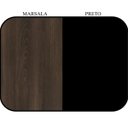 Ver imagem 5 de Mesa Escritório 1,50x0,60M - sem Gavetas - Workstart - Marsala/Preto - 23472