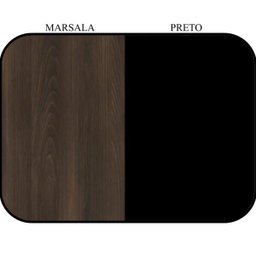 Mesa Escritório 1,50x0,60M - sem Gavetas - Workstart - Marsala/Preto - 23472 - 5
