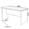 Mesa Escritório 1,50x0,60M - sem Gavetas - Workstart - Marsala/Preto - 23472 - 2
