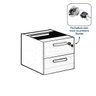 Mesa Escritório 1,70x0,60m - com 2 Gavetas - Workstart - Marsala/preto - 23475 - 2