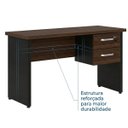 Ver mais imagens de Mesa Escritório 1,70x0,60m - com 2 Gavetas - Workstart - Marsala/Preto - 23475