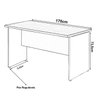 Mesa Escritório 1,70x0,60m - com 2 Gavetas - Workstart - Marsala/preto - 23475 - 5