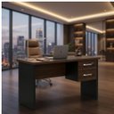 Ver imagem 1 de Mesa Escritório 1,70x0,60m - com 2 Gavetas - Workstart - Marsala/Preto - 23475
