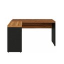 Ver imagem 3 de Mesa em L (Mesa 1,50m + Mesa Auxiliar) sem Gavetas Workstart Nogal Sevilha/Preto 21476