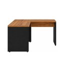 Ver imagem 5 de Mesa em L (Mesa 1,50m + Mesa Auxiliar) sem Gavetas Workstart Nogal Sevilha/Preto 21476