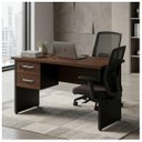 Ver imagem 4 de Mesa Escritório 1,20x0,60m - com 2 Gavetas - Workstart - Marsala/Preto - 23471
