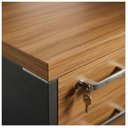 Ver imagem 4 de Mesa em L (Mesa 1,70m + Mesa Auxiliar) 2 Gavetas Workstart Nogal Sevilha/Preto 21479