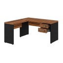 Ver imagem 7 de Mesa em L (Mesa 1,70m + Mesa Auxiliar) 2 Gavetas Workstart Nogal Sevilha/Preto 21479