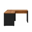Ver imagem 2 de Mesa em L (Mesa 1,70m + Mesa Auxiliar) 2 Gavetas Workstart Nogal Sevilha/Preto 21479