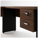 Ver imagem 6 de Mesa em L (Mesa 1,50m + Mesa Auxiliar) - com 2 Gavetas - Marsala/Preto - 23477