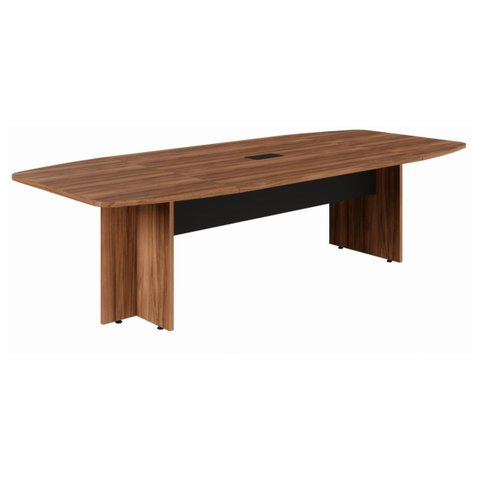 Mesa de Reunião Diretoria - 2,40x1,20m - Workstart - Nogal Sevilha/preto - 22015