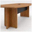 Ver imagem 2 de Mesa de Reunião Diretoria - 2,40x1,20m - Nogal Sevilha/Preto - 22015
