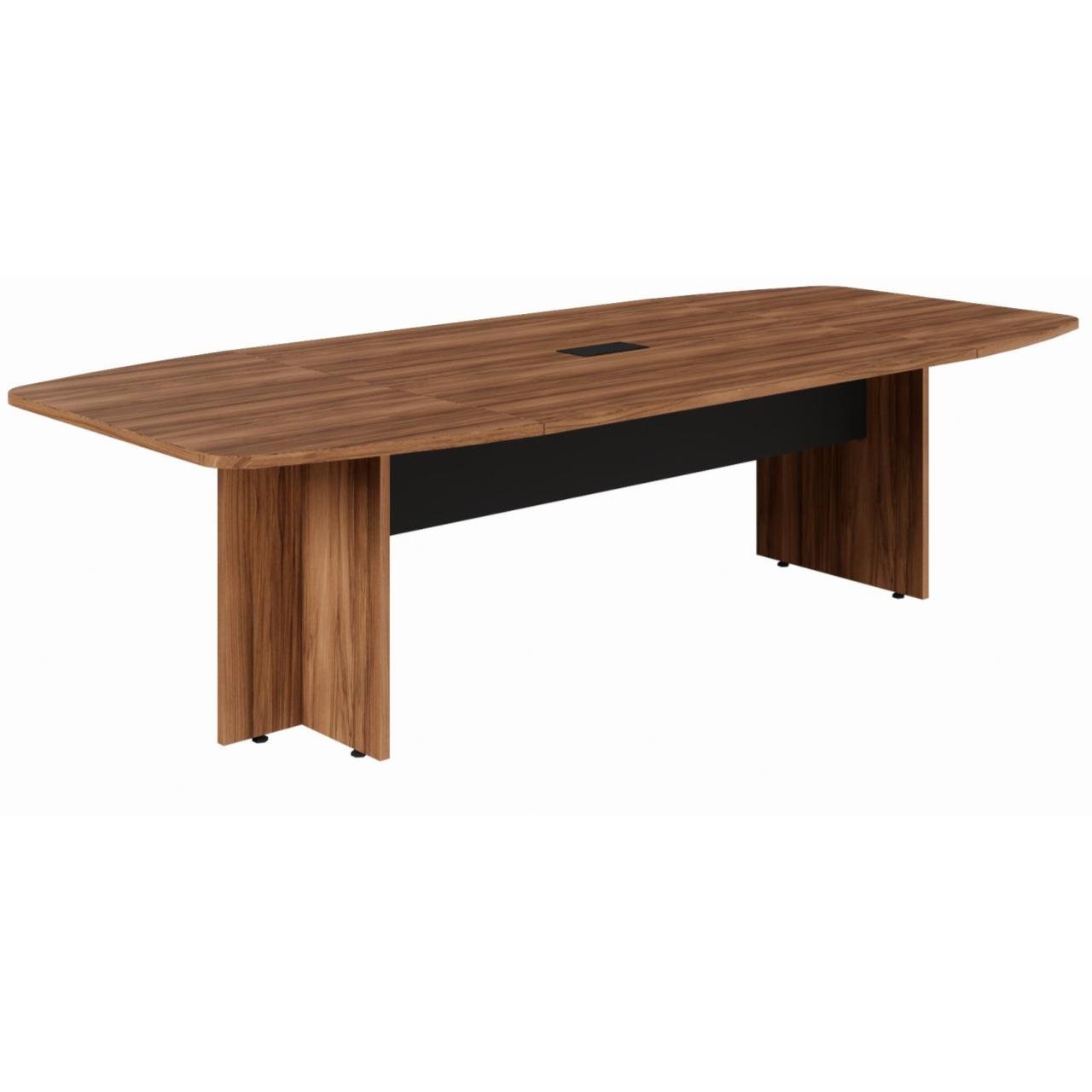 Mesa de Reunião Diretoria - 2,80x1,20m - Workstart - Nogal Sevilha/preto - 22016 - 1