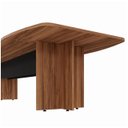 Ver imagem 4 de Mesa de Reunião Diretoria - 2,80x1,20m - Nogal Sevilha/Preto - 22016