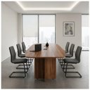 Ver mais imagens de Mesa de Reunião Diretoria - 3,20x1,20m - Nogal Sevilha/Preto - 22017