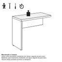 Ver imagem 6 de Mesa Auxiliar Simples 0,90m Workstart Nogal Sevilha / Preto 21419