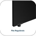 Ver imagem 4 de Mesa Auxiliar Simples 0,90m Workstart Nogal Sevilha / Preto 21419