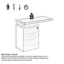 Ver imagem 4 de Mesa Auxiliar com 3 Gavetas Pedestal - Work Start - Nogal Sevilha/Preto - 21421