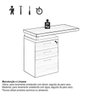 Mesa Auxiliar com 3 Gavetas Pedestal - Work Start - Nogal Sevilha/Preto - 21421 - 4