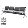 Longarina Aeroporto Estofada com 4 Lugares - Cor Cromada - Ordesing - 33112 - 4