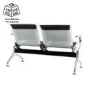 Ver imagem 4 de Longarina Aeroporto Estofada com 2 Lugares - Cor Cromada - Ordesing - 33110