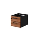 Ver imagem 2 de Gaveteiro Suspenso para Mesa com 2 Gavetas - Workstart - Nogal Sevilha / Preto - 21420
