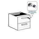 Ver imagem 4 de Gaveteiro Suspenso para Mesa com 2 Gavetas - Workstart - Nogal Sevilha / Preto - 21420