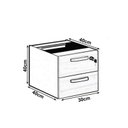 Ver imagem 3 de Gaveteiro Suspenso para Mesa com 2 Gavetas - Workstart - Nogal Sevilha / Preto - 21420