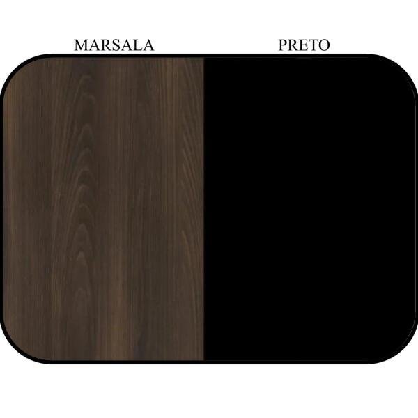 Gaveteiro Suspenso 2 Gavetas - Workstart - Marsala / Preto - 23499 - 6