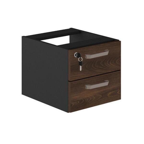 Gaveteiro Suspenso 2 Gavetas - Workstart - Marsala / Preto - 23499 - 5
