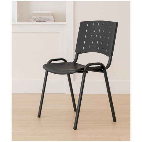 Cadeira Plástica Realplast 4 Pés-Plástico Preto (Polipropileno) - 31201