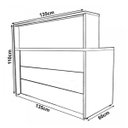 Ver imagem 2 de Balcão de Atendimento 1.35x1,13x0,60M - s/ Gavetas - WORKSTART - Nogal Sevilha / Preto - 63081