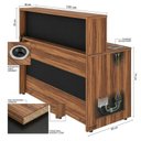 Ver imagem 6 de Balcão de Atendimento 1.35x1,13x0,60m c/ 2 Gavetas Workstart Nogal Sevilha / Preto 63082